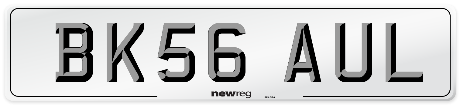 BK56 AUL Number Plate from New Reg
